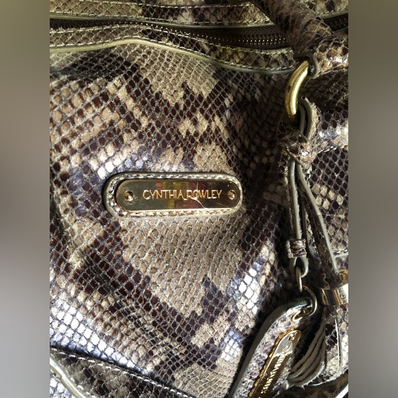 Cynthia Rowley Snakeskin Leather Satchel - Picture 2 of 15